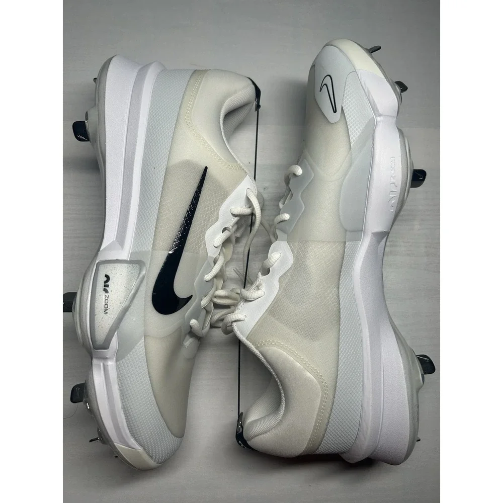 Nike Force Zoom Trout 9 White Black Baseball Men - Sz 13 - FB2907 100-New/No Lid